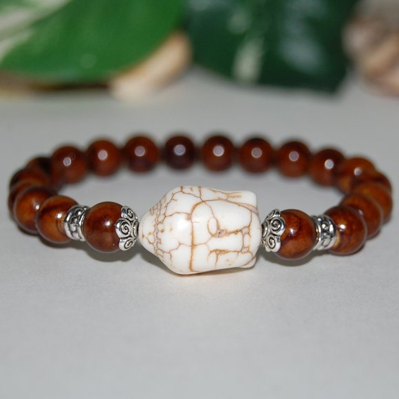 Buddha Bracelet,Brown Jasper Bracelet,Buddha Jasper Bracelet,Good Luck Bracelet - Picture 2 of 3